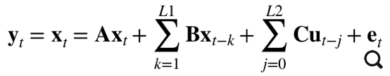 model of self-organized interdependent system of difference equations